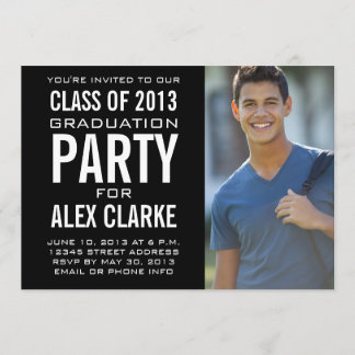 SCHWARZKLASSE 2013 PARTY FOTO INVITATION EINLADUNG
