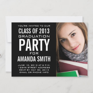 SCHWARZKLASSE 2013 PARTY FOTO INVITATION EINLADUNG
