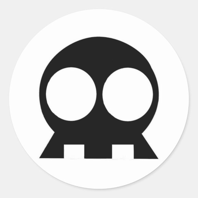 SCHWARZKOPF-Schlüsselhalter Runder Aufkleber (Vorderseite)