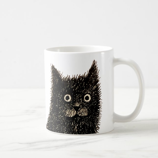 Schwarzkopfkatze Kaffeetasse (Rechts)