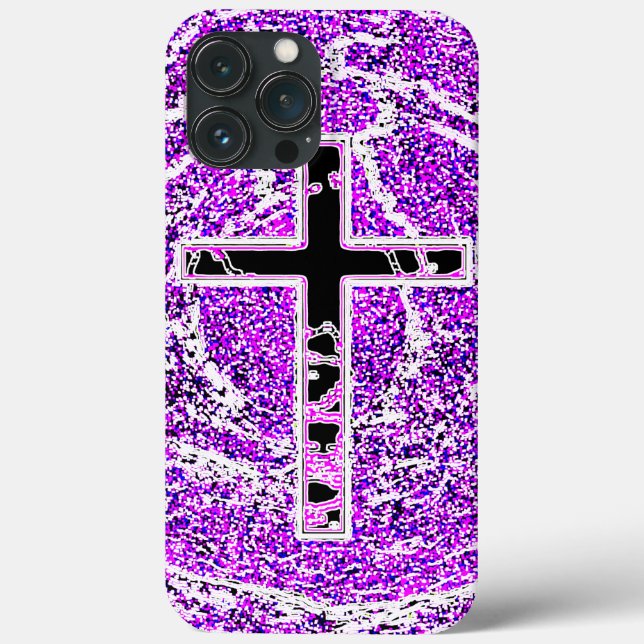 SCHWARZKREUZ MIT LILA HINTERGRUND Case-Mate iPhone HÜLLE (Rückseite)