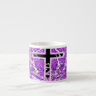 SCHWARZKREUZ MIT LILA HINTERGRUND ESPRESSOTASSE