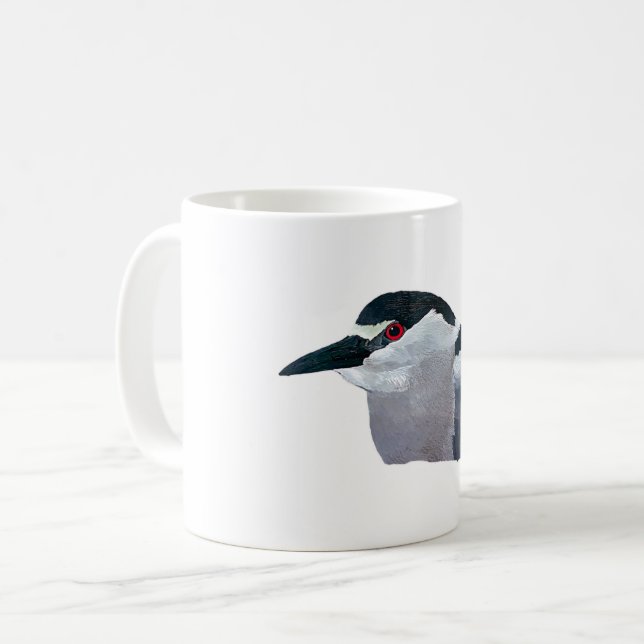 Schwarzkronenheron Kaffeetasse (Vorderseite Links)