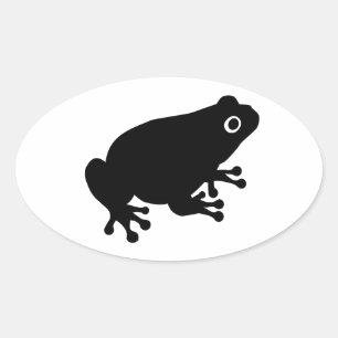 Schwarzkrötelfrosch Ovaler Aufkleber