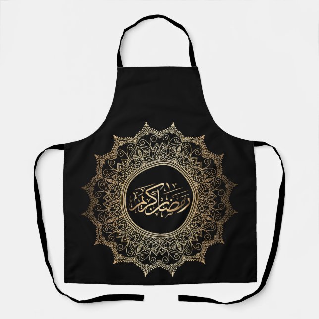 Schwarzküchenschürze Ramadan Kareem Arabic Schürze (Vorderseite)