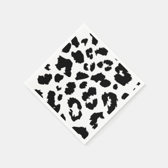 SCHWARZLEOPARDRUCK SERVIETTE (Ecke)