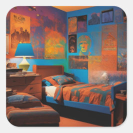 Schwarzlichttage Quadratischer Aufkleber