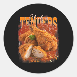 Schwarzmarkt-Rap Vintage 1990er Chicken Tenders Lu Runder Aufkleber