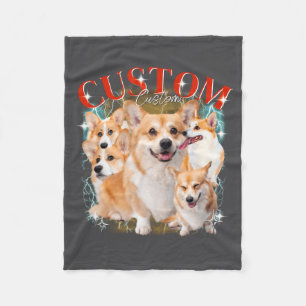 Schwarzmarkt Vintage Haustiere Hunde Katze Lustige Fleecedecke