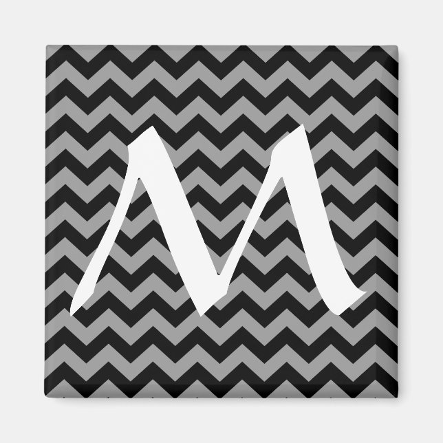 Schwarzmarokkanische Moods Chevrons Magnet (Vorne)