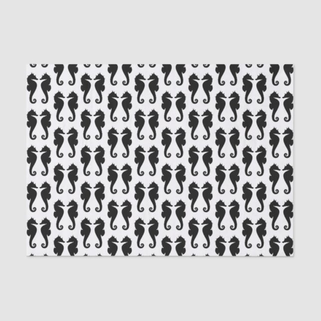 Schwarzmeer-Pferde auf Weiß Seidenpapier (Vorderseite)