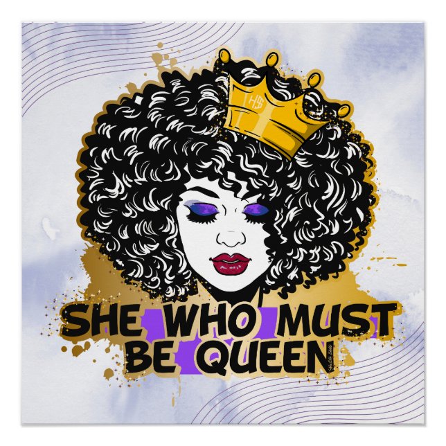 Schwarzmeerkamerin Melanin Sista Queen Poster (Vorderseite)