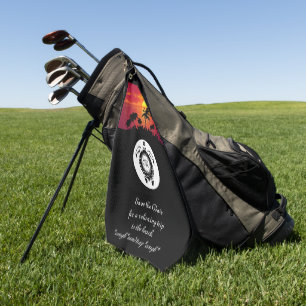 Schwarzmeerschildkröte-Silhouette Diamant Monogra Golfhandtuch