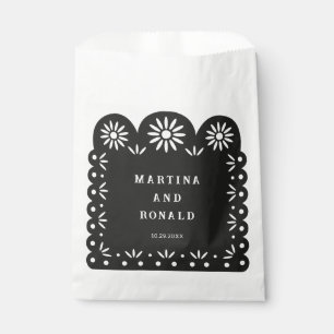 SCHWARZMEXIKANISCHES PAPEL PICADO GESCHENKTÜTCHEN
