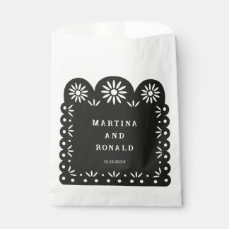 SCHWARZMEXIKANISCHES PAPEL PICADO GESCHENKTÜTCHEN
