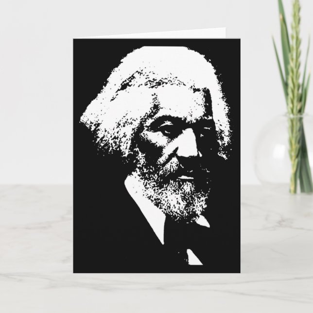 Schwarzmonat-Hemd mit Silhouette von Frederick Dou Karte (Vorderseite)