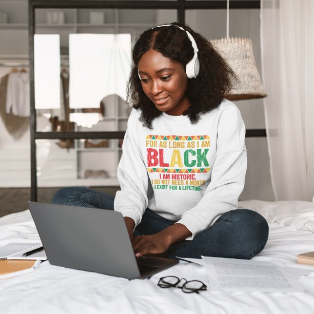 Schwarzmonatstypografie Sweatshirt (Von Creator hochgeladen)