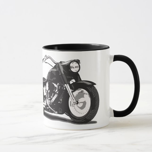 Schwarzmotorrad Tasse (Rechts)