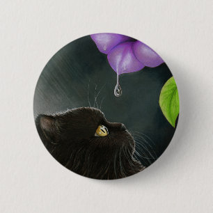 Schwarzpersische Katze 514 Button