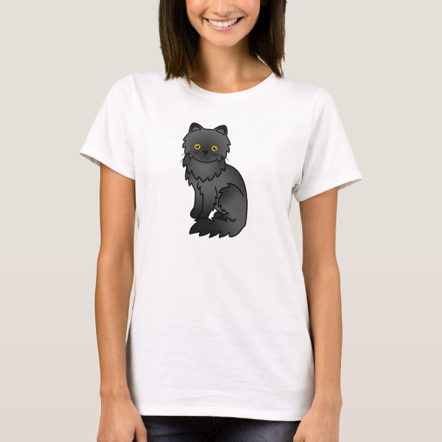 Schwarzpersische Katze T-Shirt (Vorderseite)