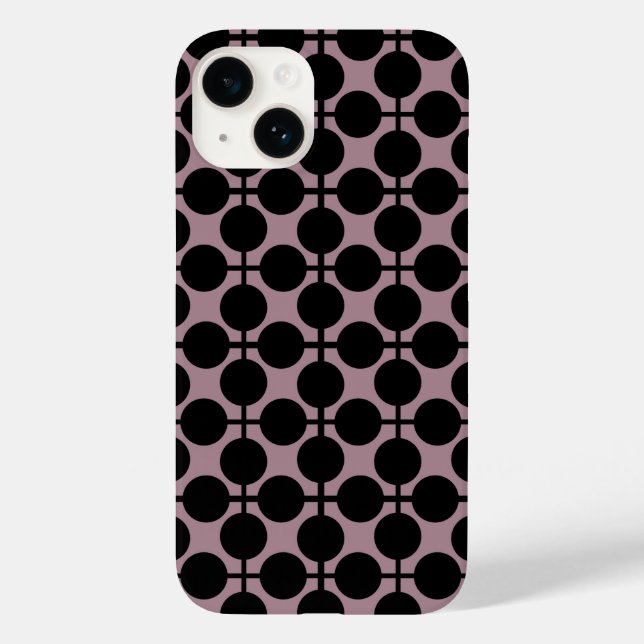 Schwarzpolka-Punkt-Karo-Mode Case-Mate iPhone Hülle (Rückseite)