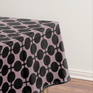 Schwarzpolka-Punkt-Karo-Mode Tischdecke