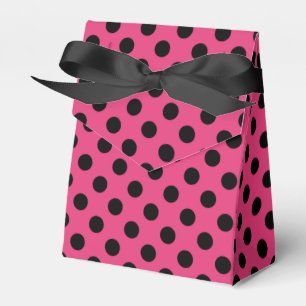 Schwarzpolka-Punkte auf Fuchsia Geschenkschachtel