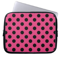 Schwarzpolka-Punkte auf Fuchsia