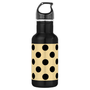 Schwarzpolka-Punkte auf hellgelb Trinkflasche