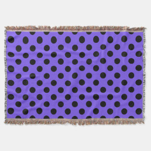 Schwarzpolka-Punkte auf Perwinkle Decke