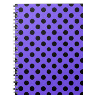 Schwarzpolka-Punkte auf Perwinkle