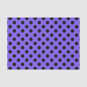 Schwarzpolka-Punkte auf Perwinkle Seidenpapier