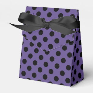 Schwarzpolka-Punkte auf Ultraviolett Geschenkschachtel