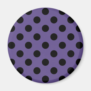 Schwarzpolka-Punkte auf Ultraviolett Magnet