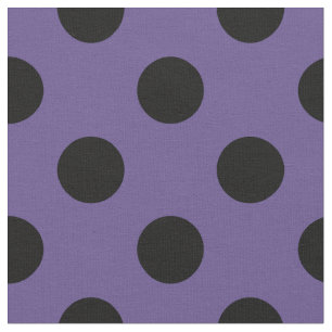 Schwarzpolka-Punkte auf Ultraviolett Stoff