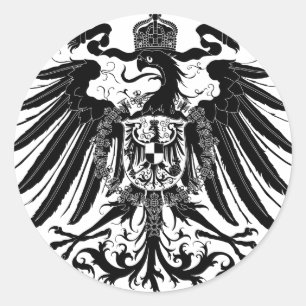 Schwarzpreußischer Adler Runder Aufkleber