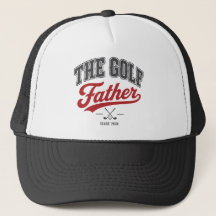 : Schwarzroter Vintage-Golf-Dad-Vatertagshut