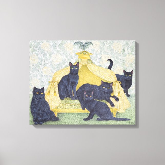 Schwarzsamt Leinwanddruck (Vorderseite)