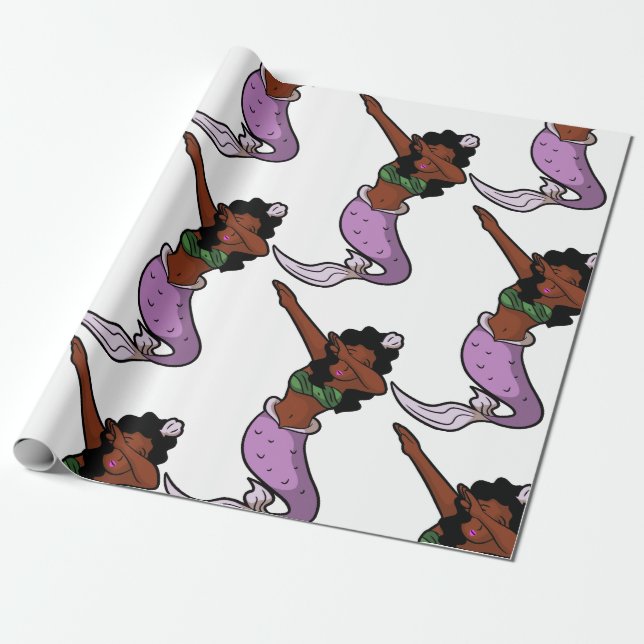 Schwarzschläfermermaid Geschenkpapier (Ungerollt)
