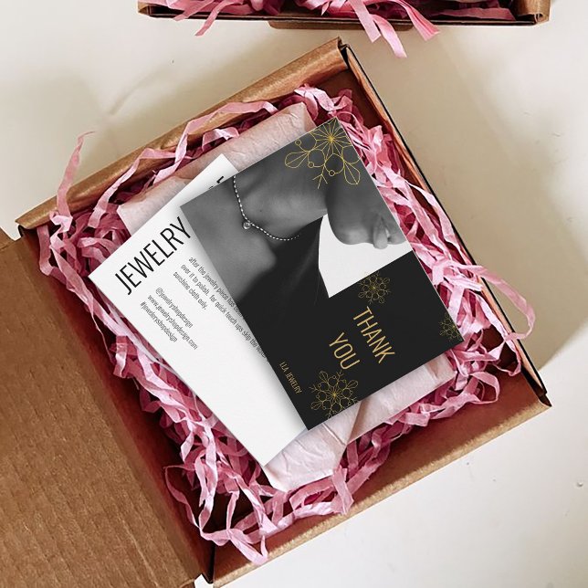 Schwarzschmuck, Kleinunternehmen, Dankeskarte (Von Creator hochgeladen)