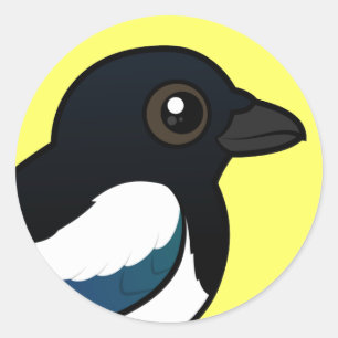 Schwarzschnabelmagpie Runder Aufkleber