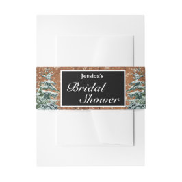 Schwarzschneewald und Waldkiefer Brautparty Einladungsbanderole