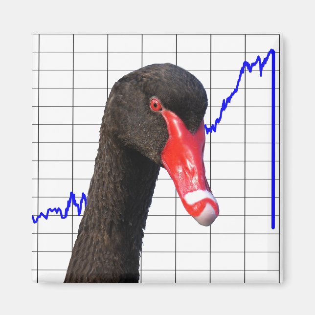 Schwarzschwan-Marktzusammenbruch Magnet (Vorne)