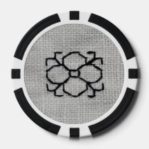 Schwarzstichstickerei-Pokerchip