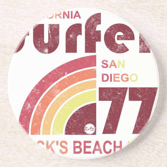 Schwarzstrand Kalifornien Untersetzer (Vorne)