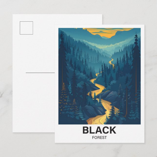 Schwarzwald Baden-Württemberg Deutschland Reisen Postkarte (Vorne/Hinten)