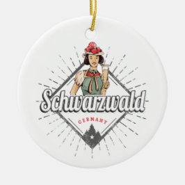 Schwarzwald Baden-Württemberg Deutschland Vintag Keramik Ornament
