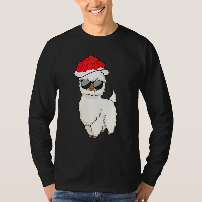 Schwarzwald Bollenhut Llama T-Shirt (Vorderseite)