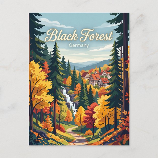 Schwarzwald Deutschland Postkarte (Vorderseite)
