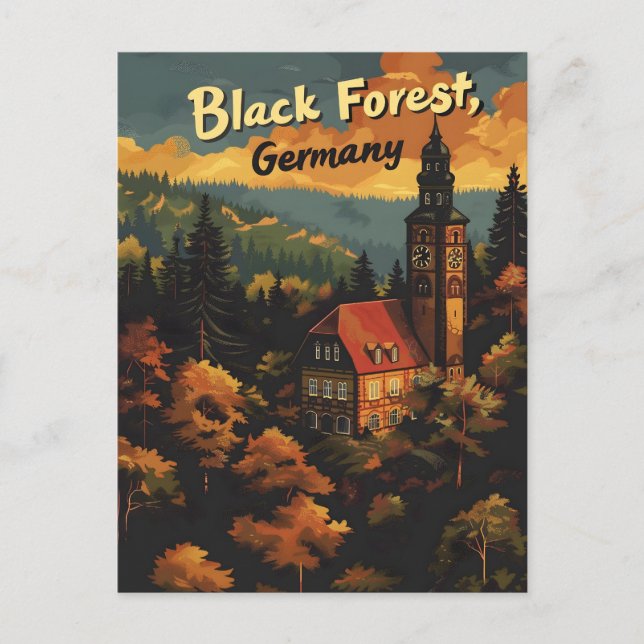 Schwarzwald Deutschland Postkarte (Vorderseite)